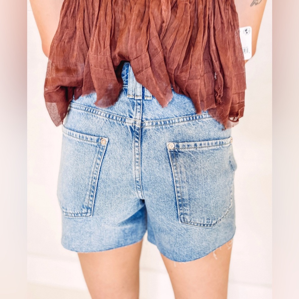 Free People Ivy Mid Rise Jean Short - Picture 2 of 14